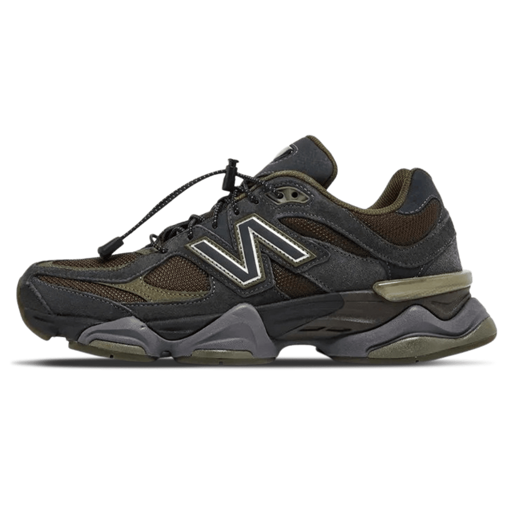 New Balance 9060 'Blacktop Dark Moss' — UK 3.5 | EU 36 | US 4 — Front View
