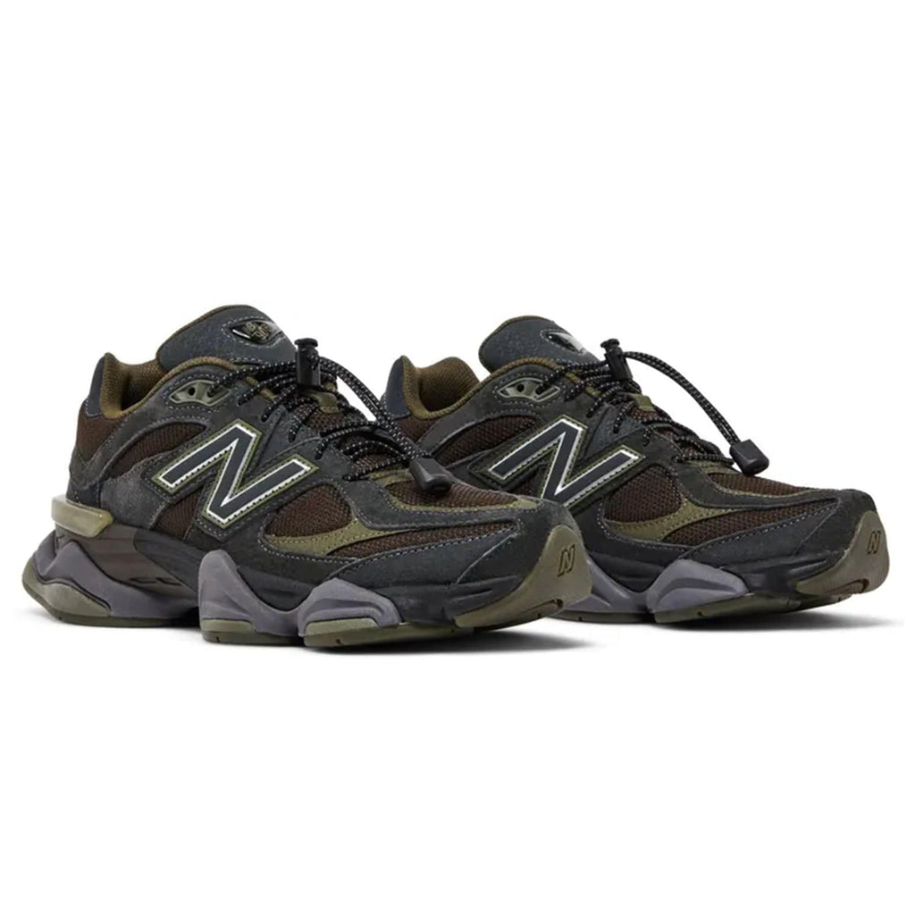 New Balance 9060 'Blacktop Dark Moss' — UK 3.5 | EU 36 | US 4 — Back View