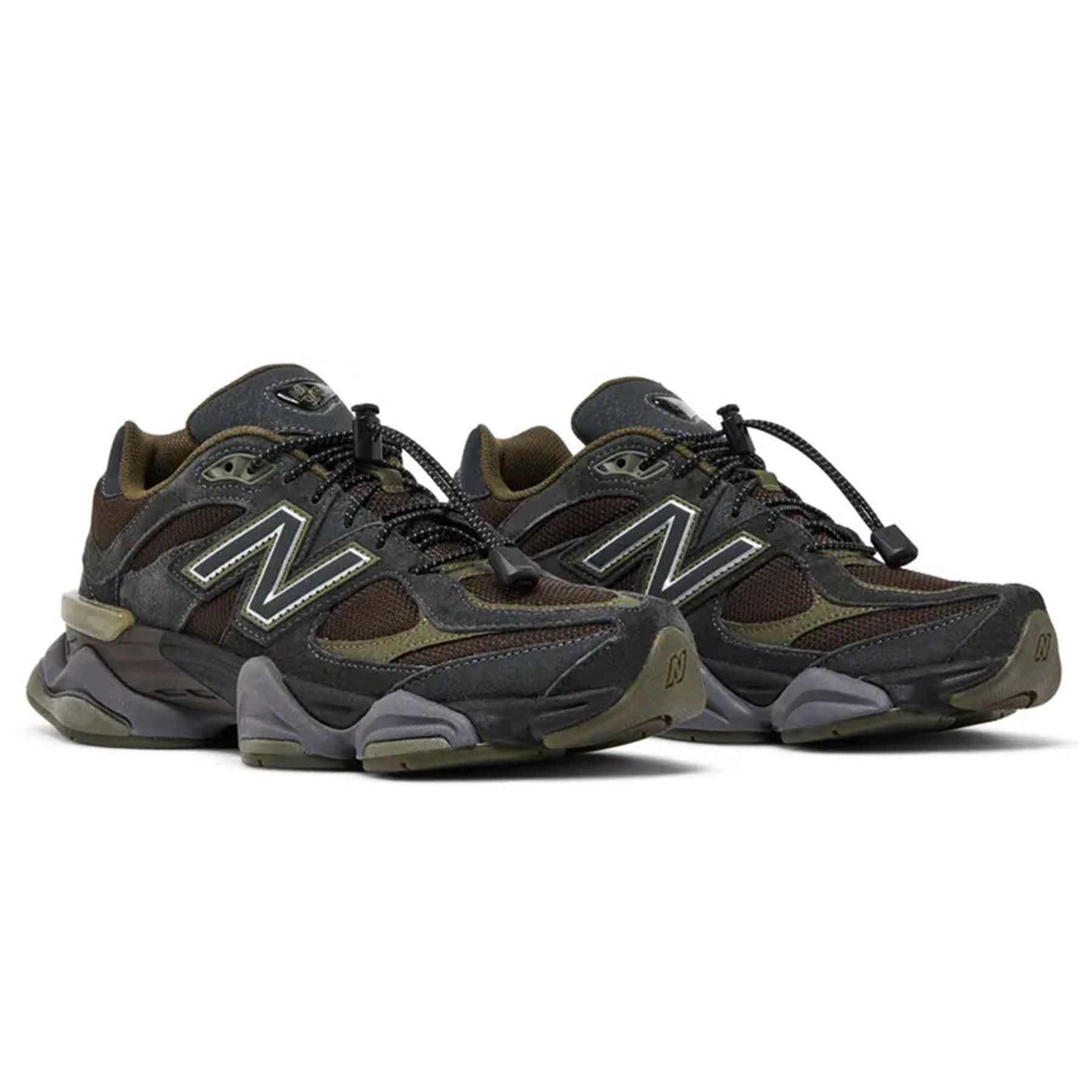 New Balance 9060 'Blacktop Dark Moss' — UK 3.5 | EU 36 | US 4 — Back View