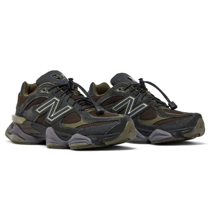 New Balance 9060 'Blacktop Dark Moss' — UK 3.5 | EU 36 | US 4 — Back View