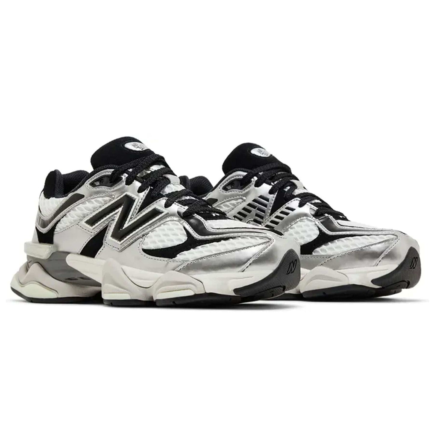 Shoe Palace x New Balance 9060 'Metallic' — UK 3.5 | EU 36 | US 4 — Back View