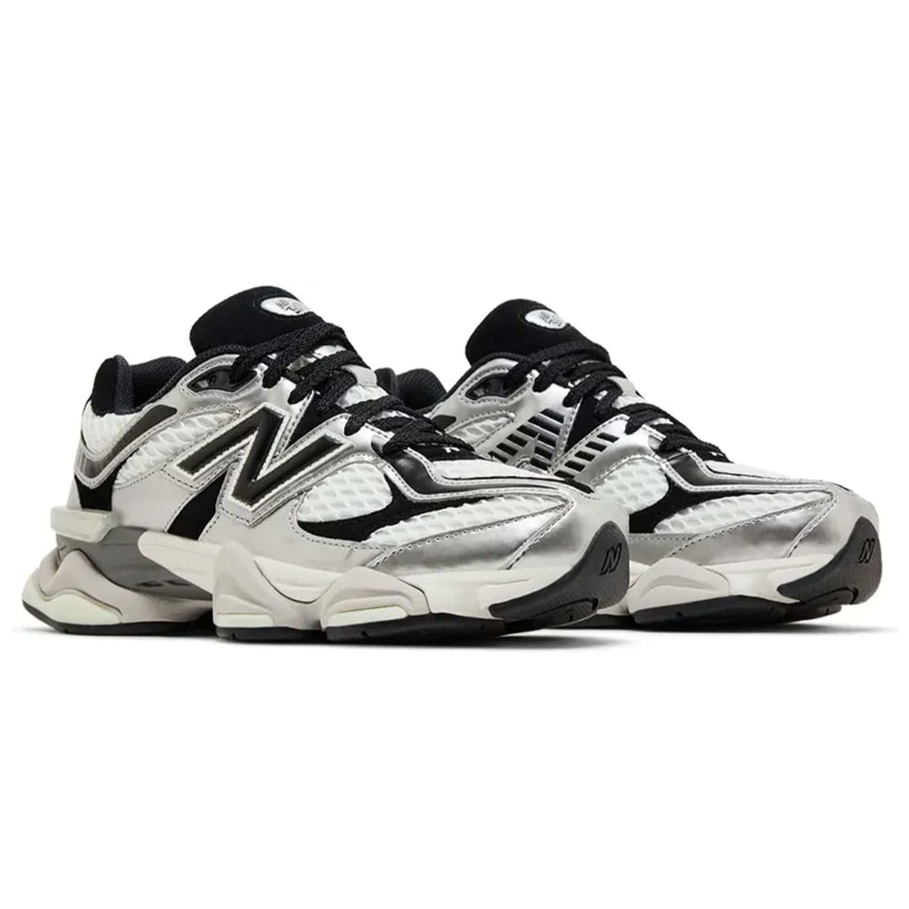 Shoe Palace x New Balance 9060 'Metallic' — UK 3.5 | EU 36 | US 4 — Back View