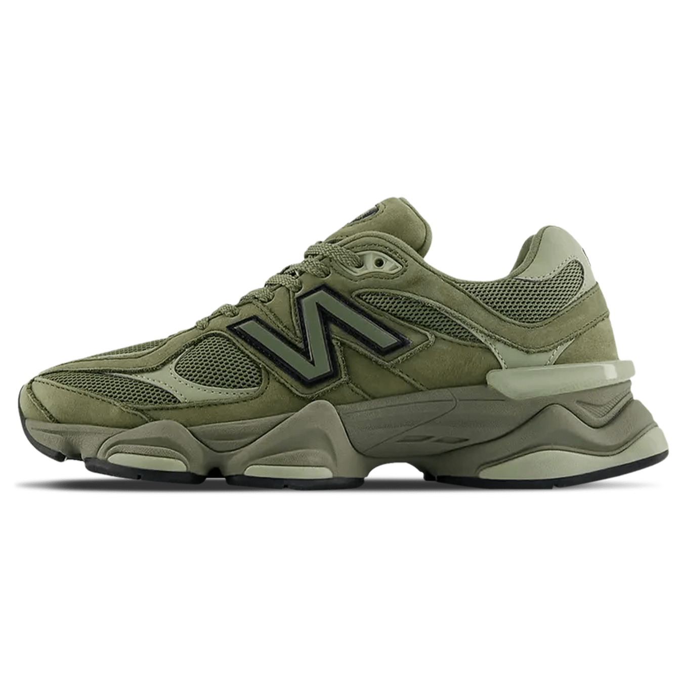New Balance 9060 'Dark Olivine' — UK 3.5 | EU 36 | US 4 — Front View