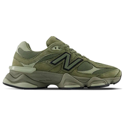 New Balance 9060 'Dark Olivine' — UK 3.5 | EU 36 | US 4 — Side View