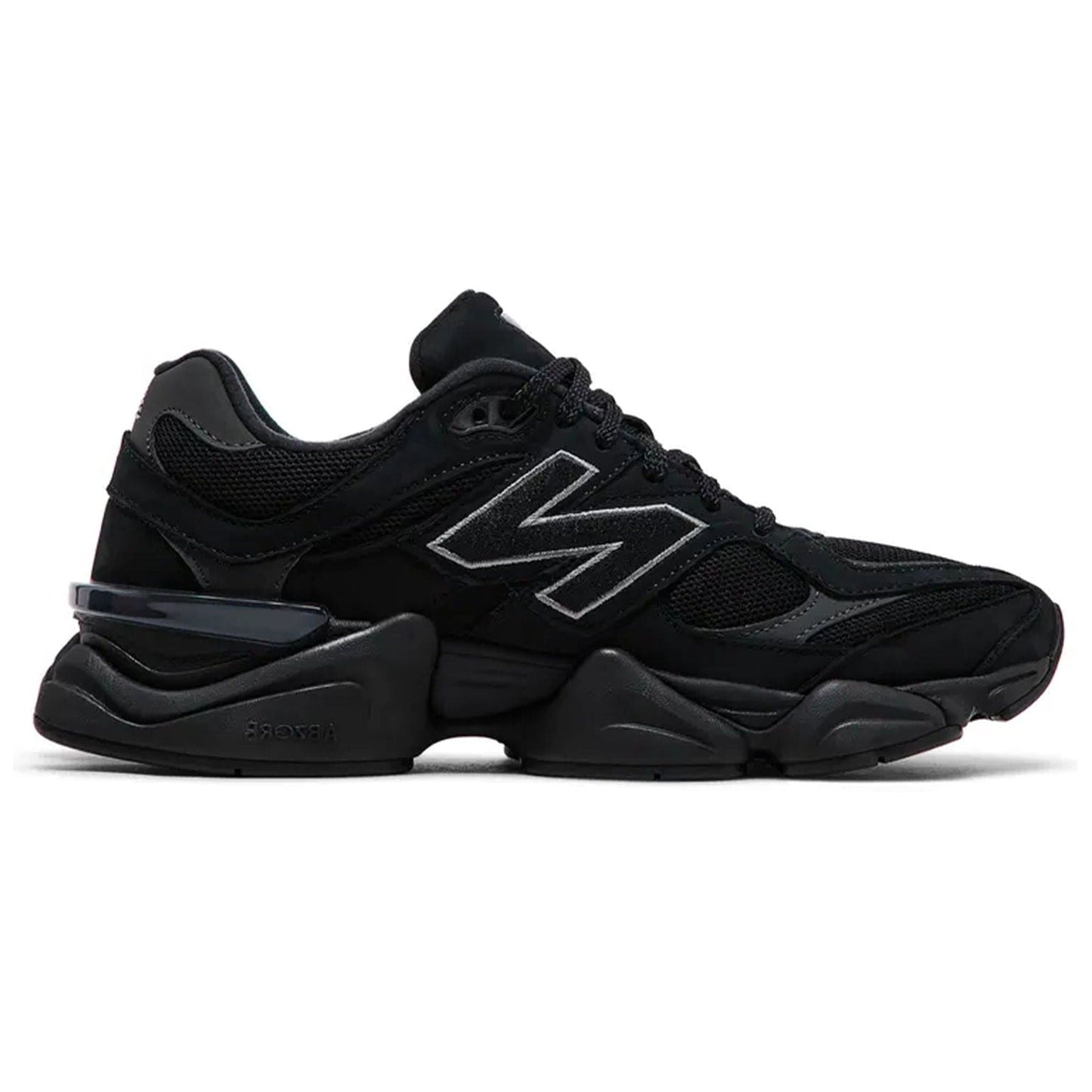 New Balance 9060 'Black Cat' — UK 3.5 | EU 36 | US 4 — Side View