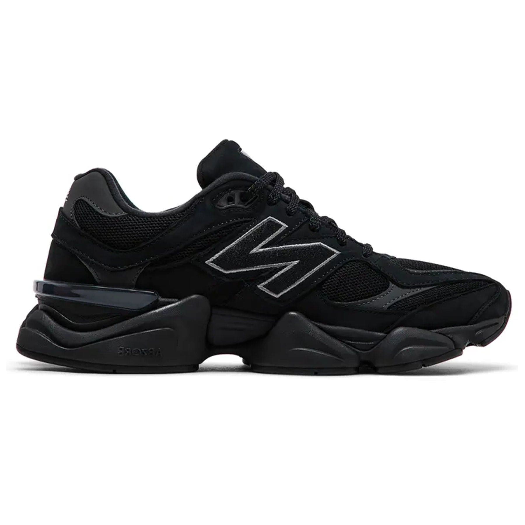New Balance 9060 'Black Cat' — UK 3.5 | EU 36 | US 4 — Side View