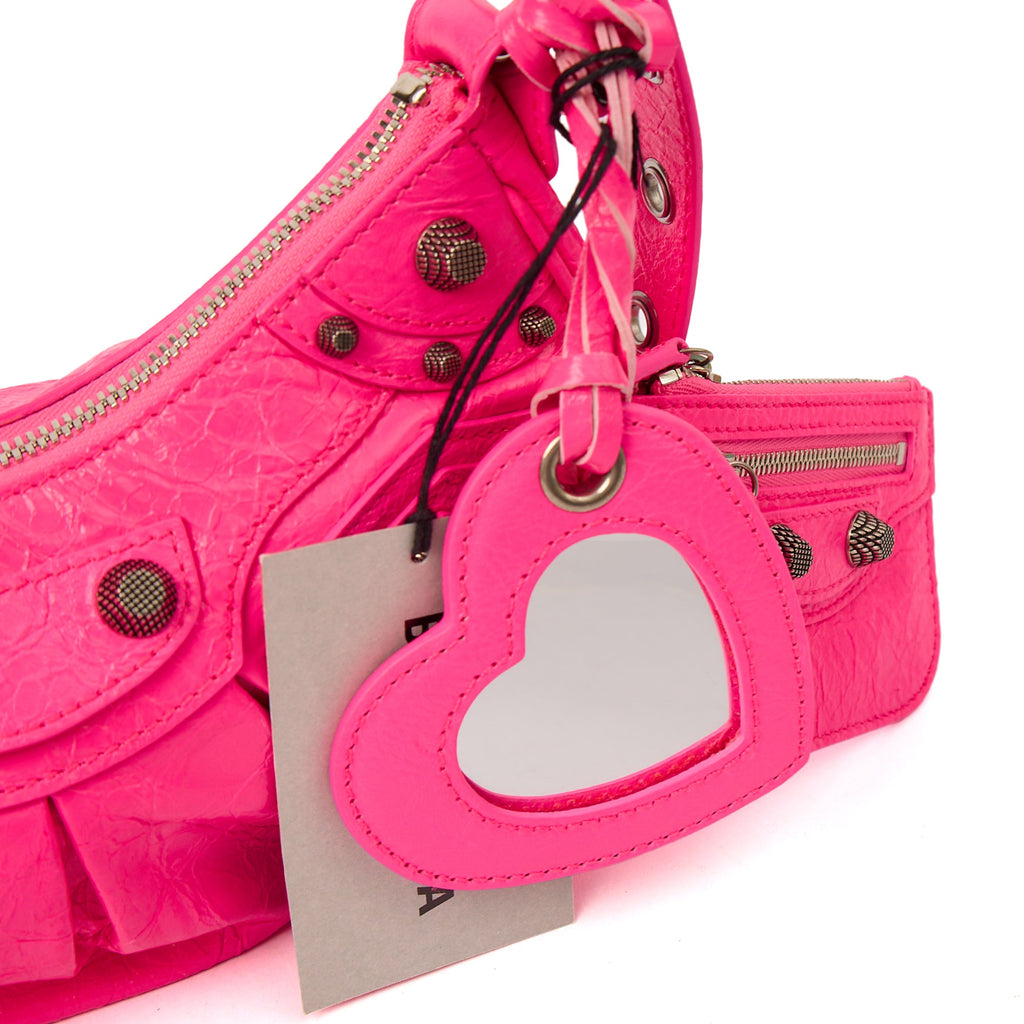 Balenciaga Cross Body Le Cagole XS in Pink, Agneau (Lambskin) — Lifestyle View