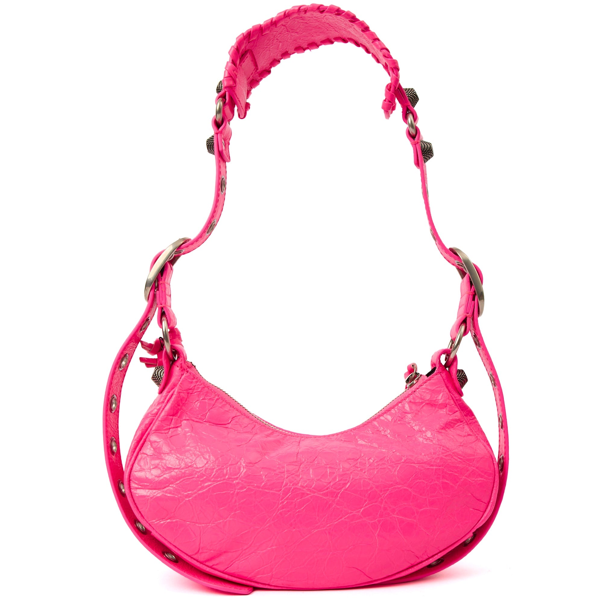 Balenciaga Cross Body Le Cagole XS in Pink, Agneau (Lambskin) — Top View