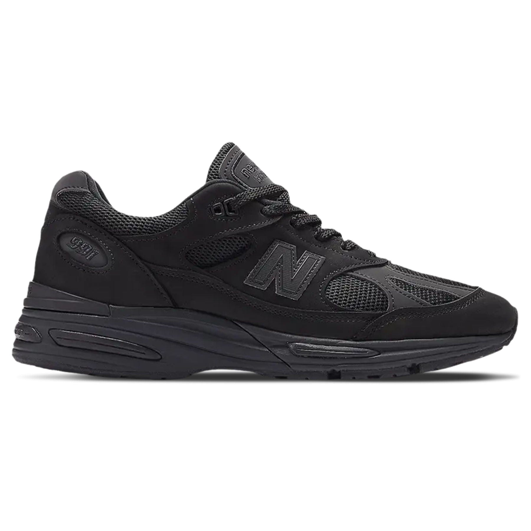 Dover Street Market x New Balance 991v2 Made in England 'Triple Black' — UK 3.5 | EU 36 | US 4 — Side View