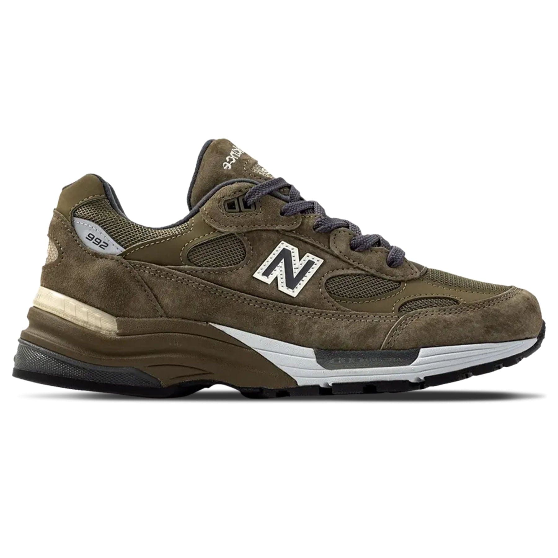 New Balance 992 Made In USA 'Dark Camo' — UK 3.5 | EU 36 | US 4 — Side View
