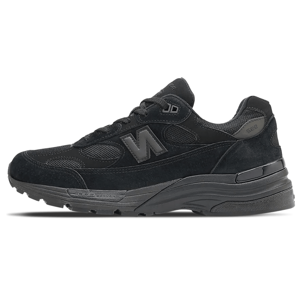 New Balance 992 Made In USA 'Triple Black' 2025 — UK 3.5 | EU 36 | US 4 — Front View