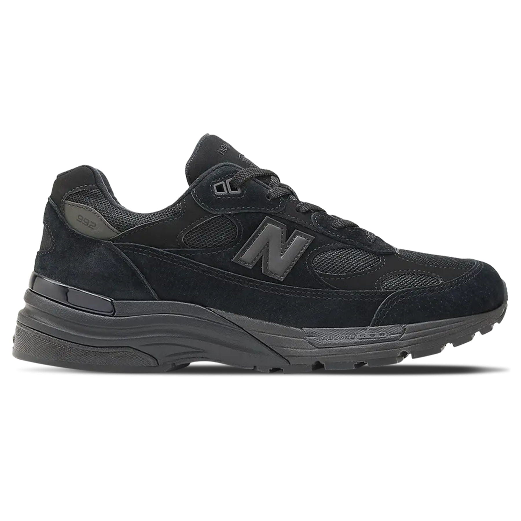 New Balance 992 Made In USA 'Triple Black' 2025 — UK 3.5 | EU 36 | US 4 — Side View