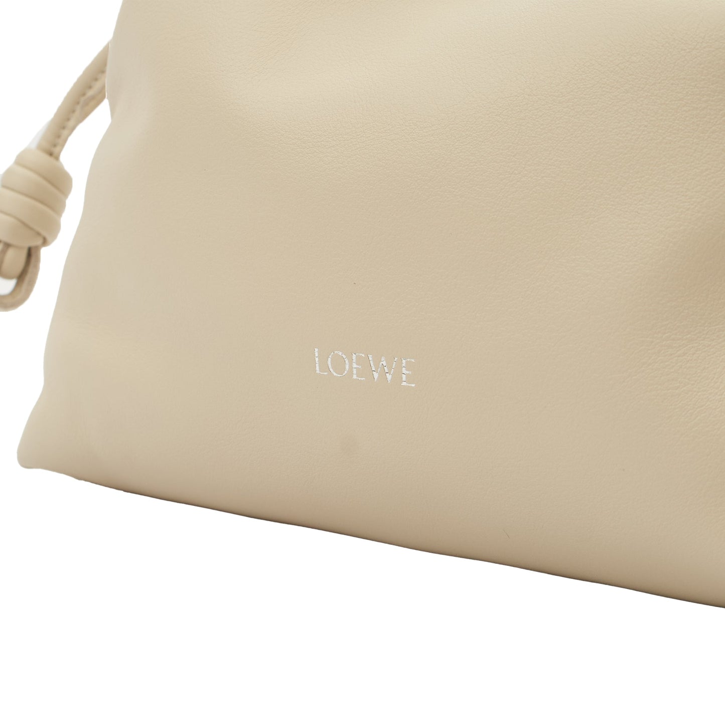 Loewe Cross Body Flamenco in Neutral, Leather — Lifestyle View