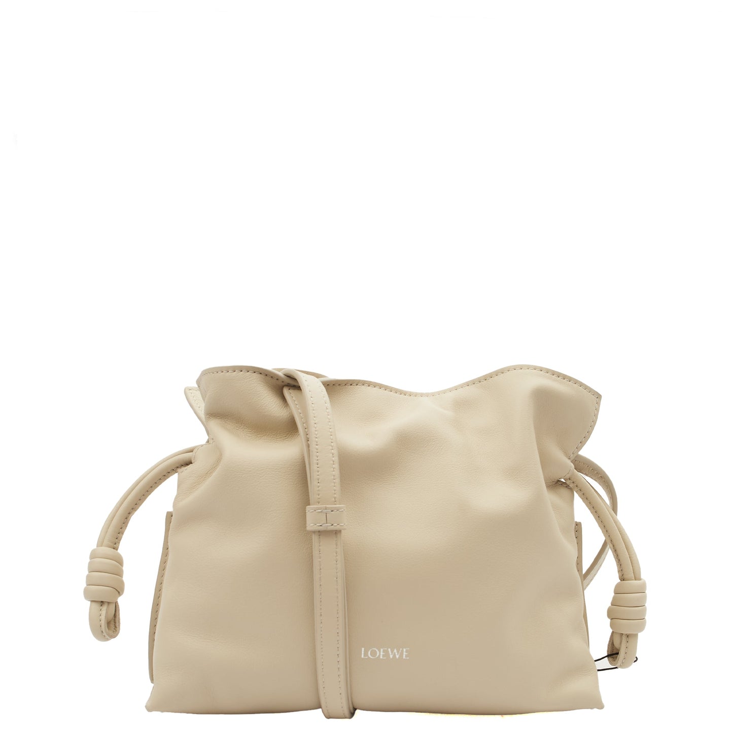 Loewe Cross Body Flamenco in Neutral, Leather — Front View