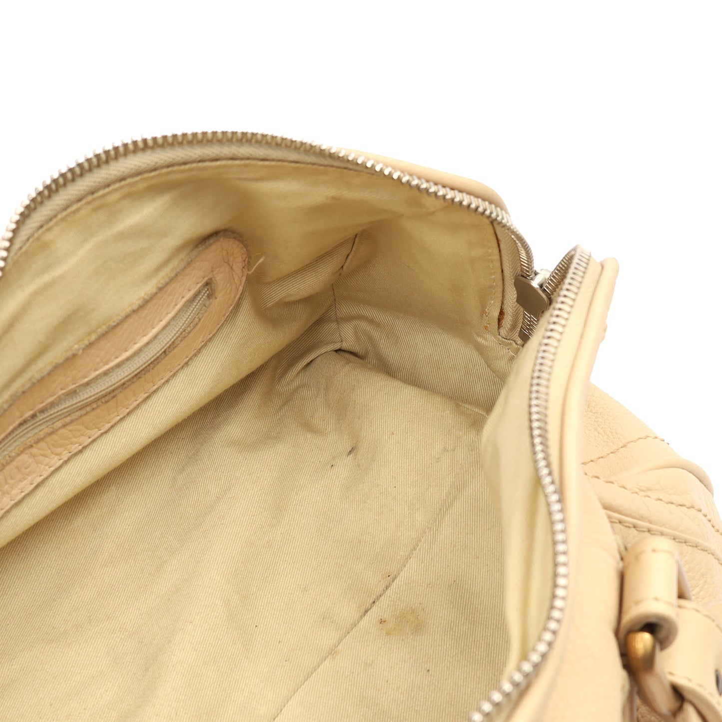 Chloe Tote Paddington in Cream, Leather — Detail View