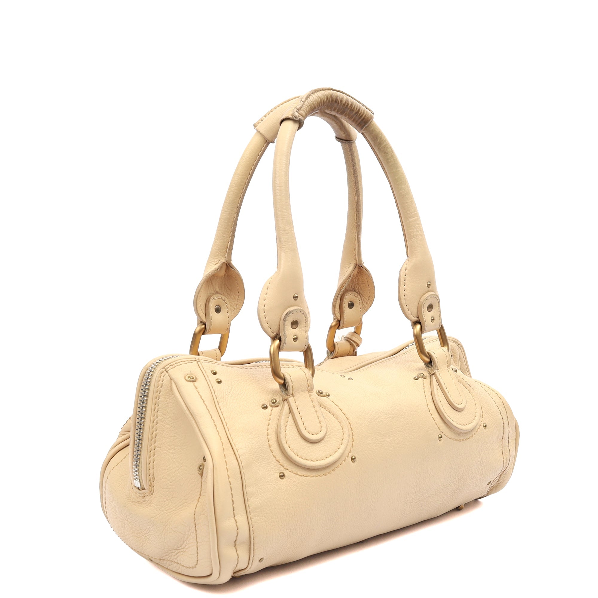 Chloe Tote Paddington in Cream, Leather — Side View