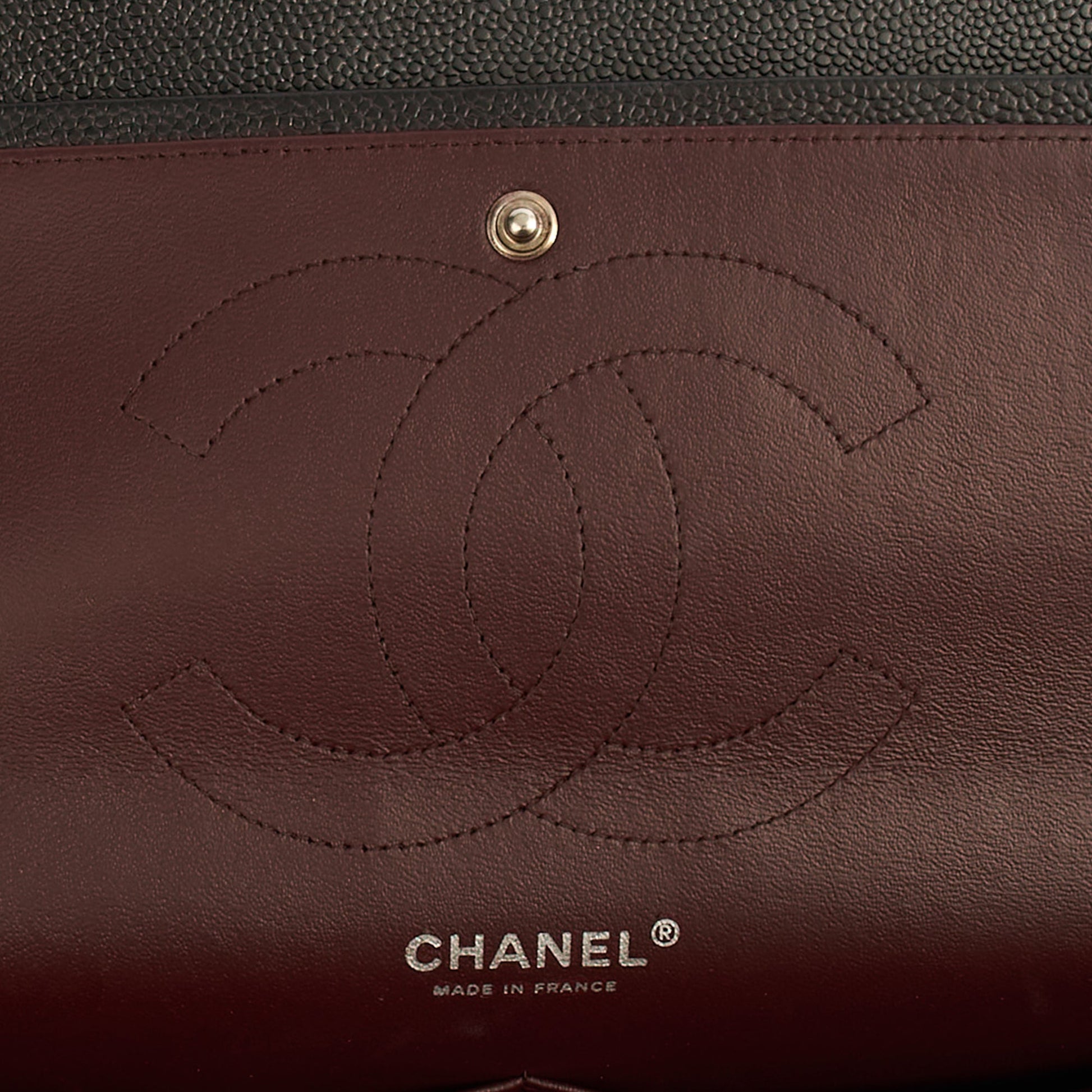 Chanel Shoulder Bag Classic Double Flap - Large in Black, Caviar Leather — Alternate View 11