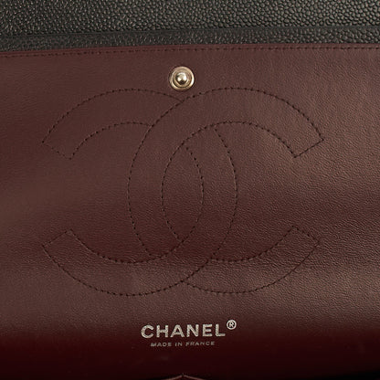 Chanel Shoulder Bag Classic Double Flap - Large in Black, Caviar Leather — Alternate View 11