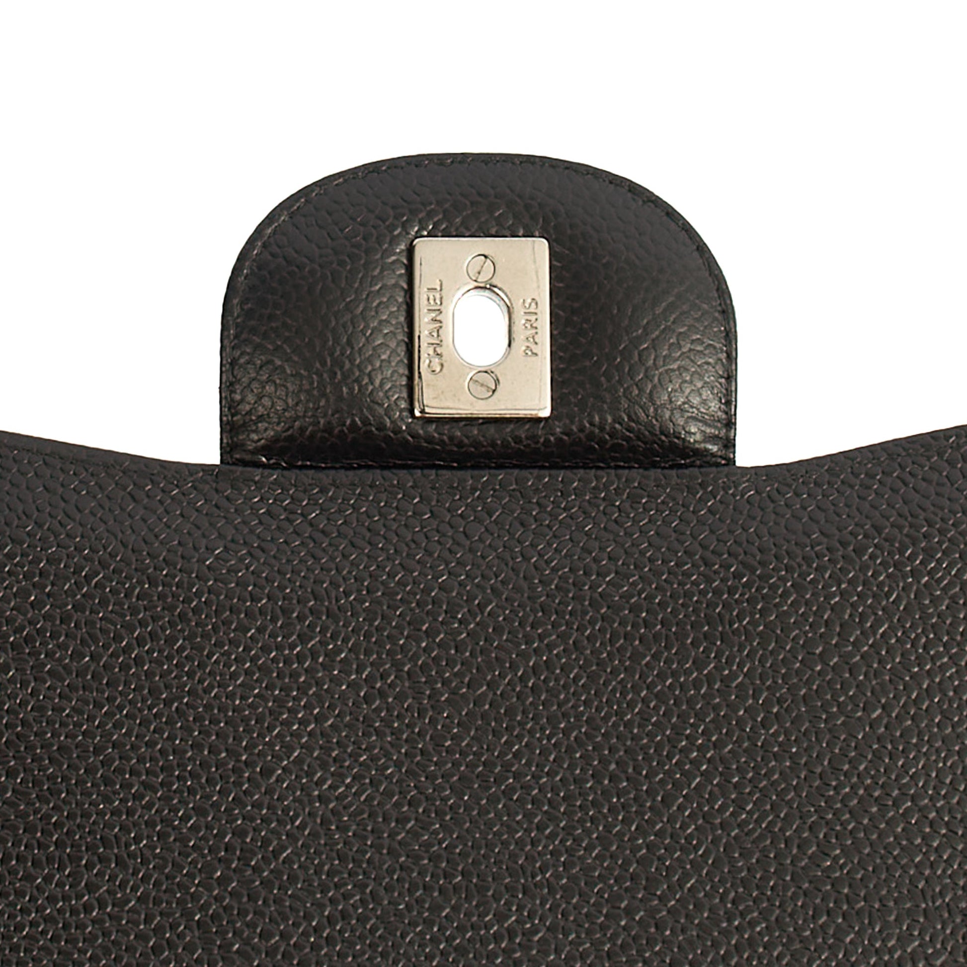 Chanel Shoulder Bag Classic Double Flap - Large in Black, Caviar Leather — Alternate View 10