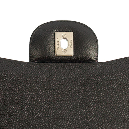 Chanel Shoulder Bag Classic Double Flap - Large in Black, Caviar Leather — Alternate View 10