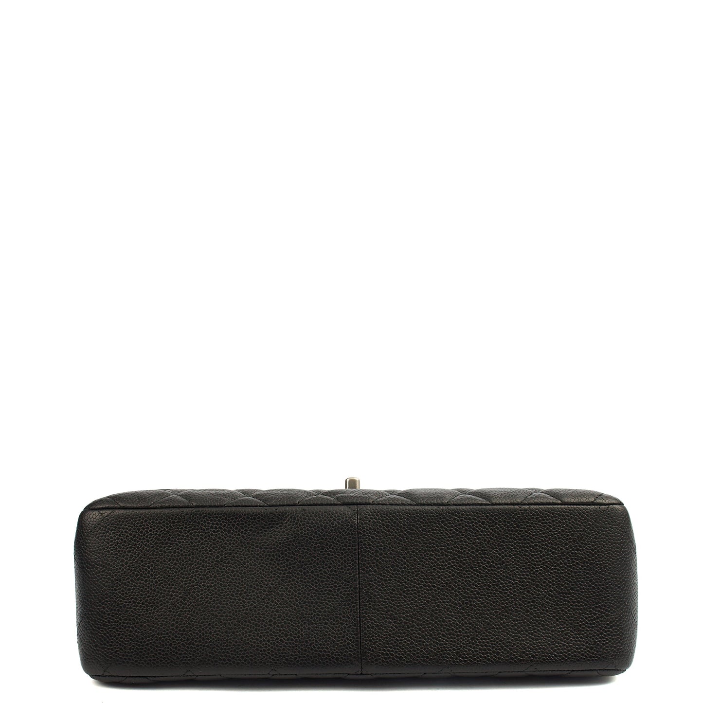 Chanel Shoulder Bag Classic Double Flap - Large in Black, Caviar Leather — Detail View