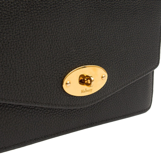Mulberry Cross Body Darley Shoulder Bag  in Black, Leather — Side View