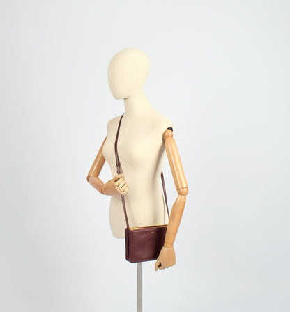 Celine Cross Body Trio in Red, Box Calfskin — Side View