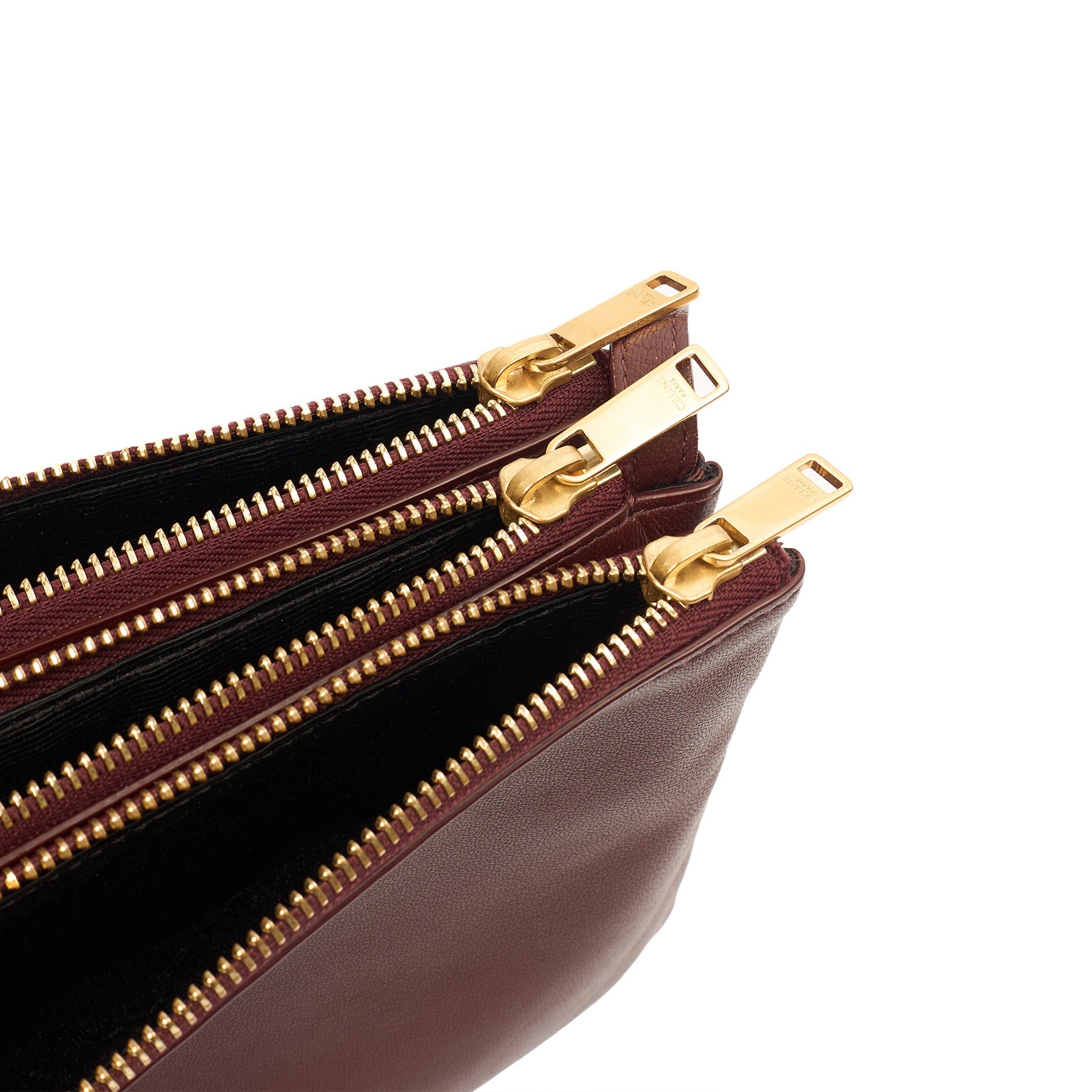 Celine Cross Body Trio in Red, Box Calfskin — Alternate View 8