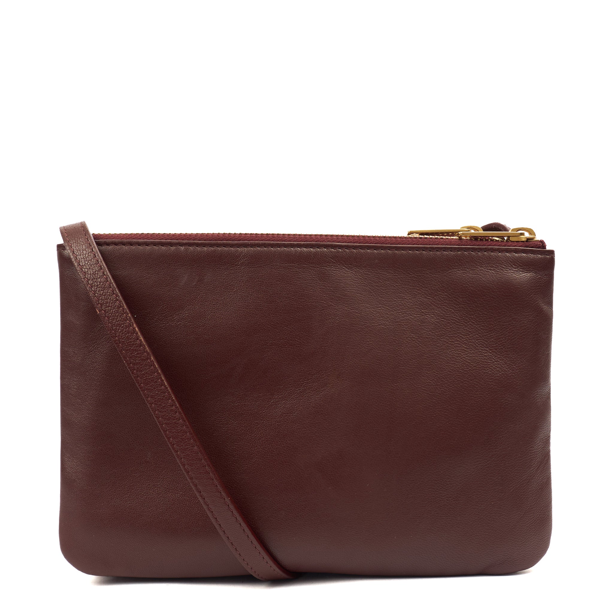 Celine Cross Body Trio in Red, Box Calfskin — Top View