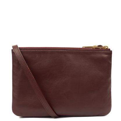 Celine Cross Body Trio in Red, Box Calfskin — Top View