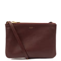 Celine Cross Body Trio in Red, Box Calfskin — Front View