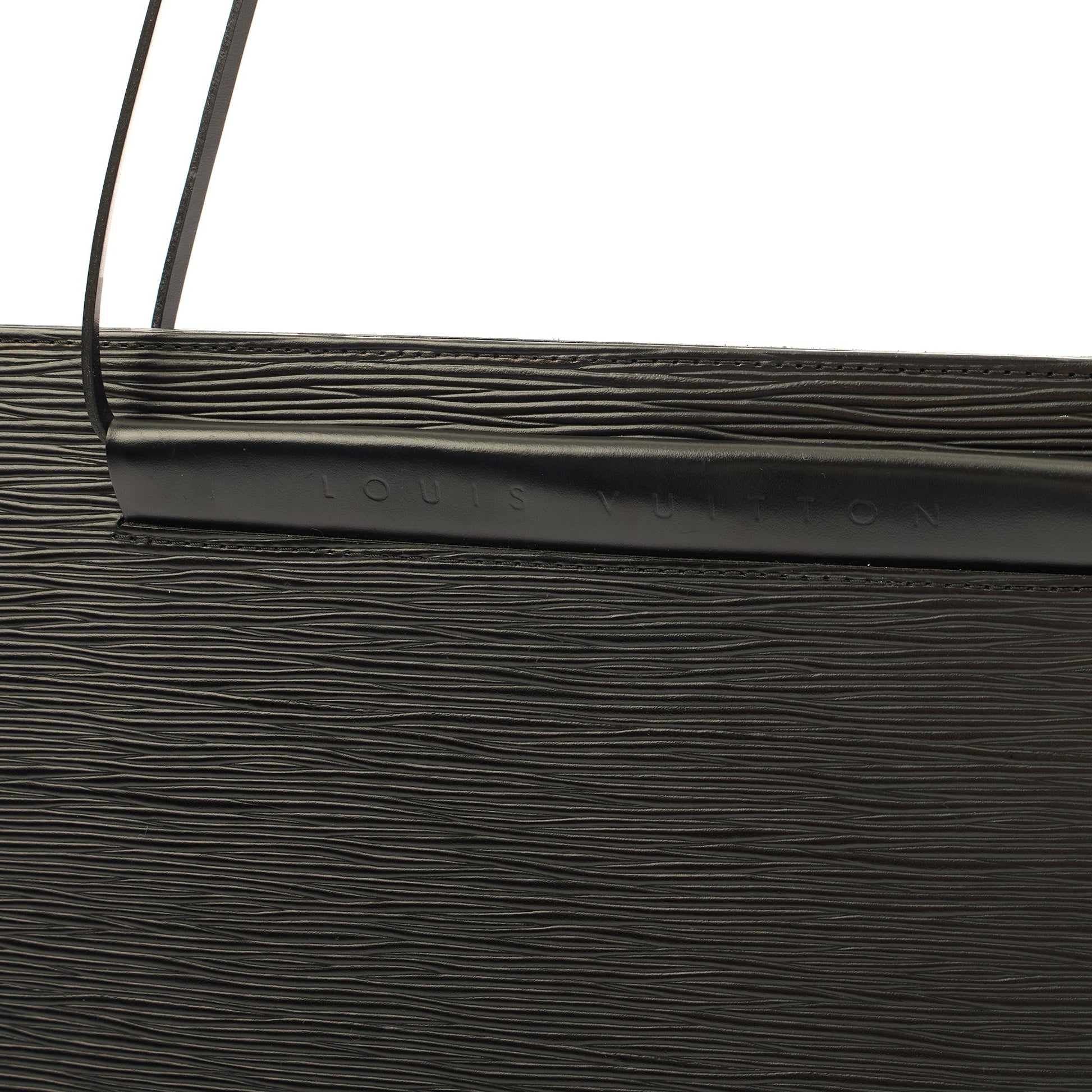 Louis Vuitton Shoulder Bag Saint Tropez in Black, Epi Leather — Detail View