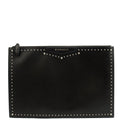 Givenchy Clutch Zip Pouch in Black, Box Calfskin — Front View