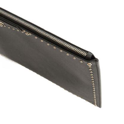 Givenchy Clutch Zip Pouch in Black, Box Calfskin — Top View