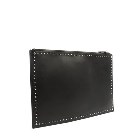 Givenchy Clutch Zip Pouch in Black, Box Calfskin — Side View