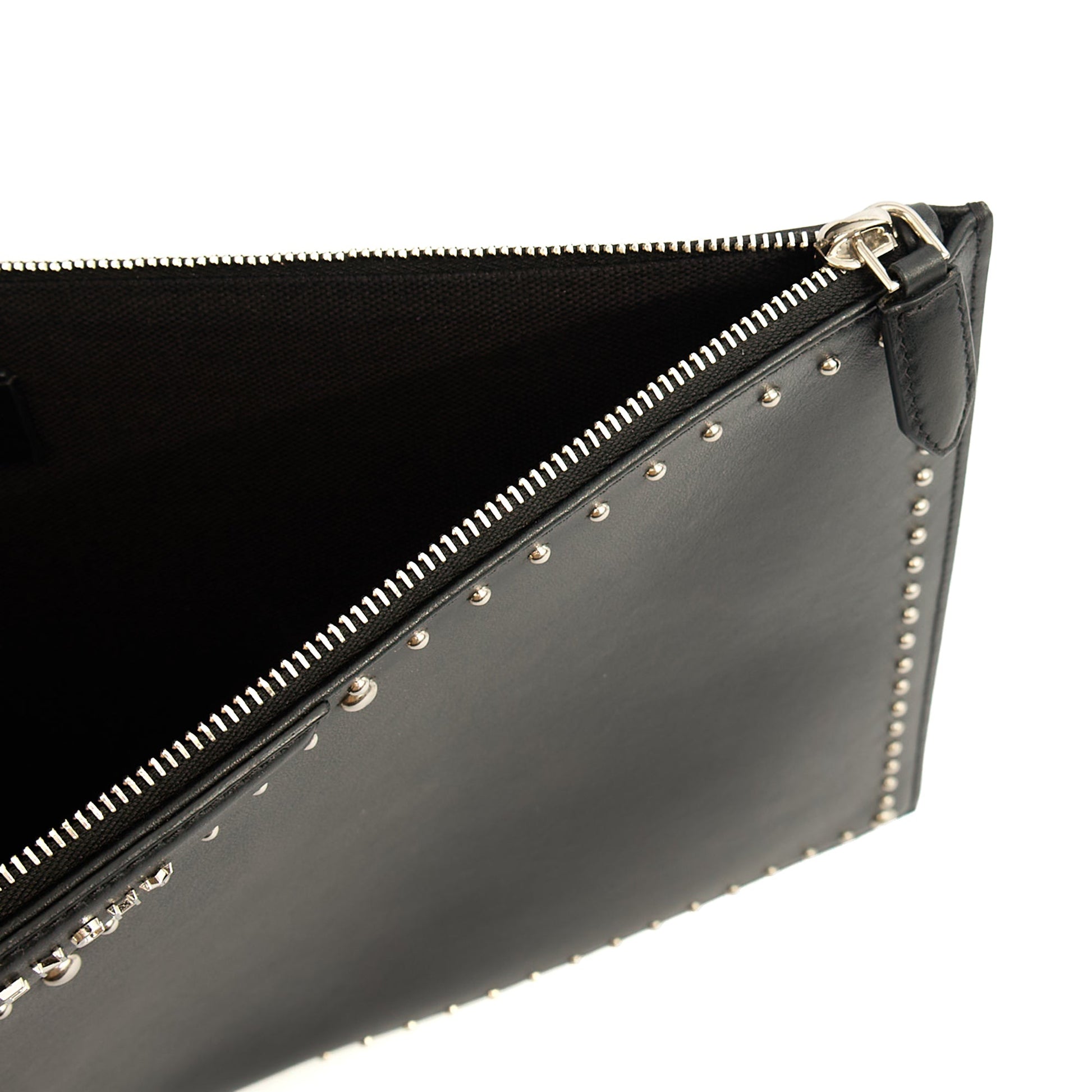 Givenchy Clutch Zip Pouch in Black, Box Calfskin — Detail View
