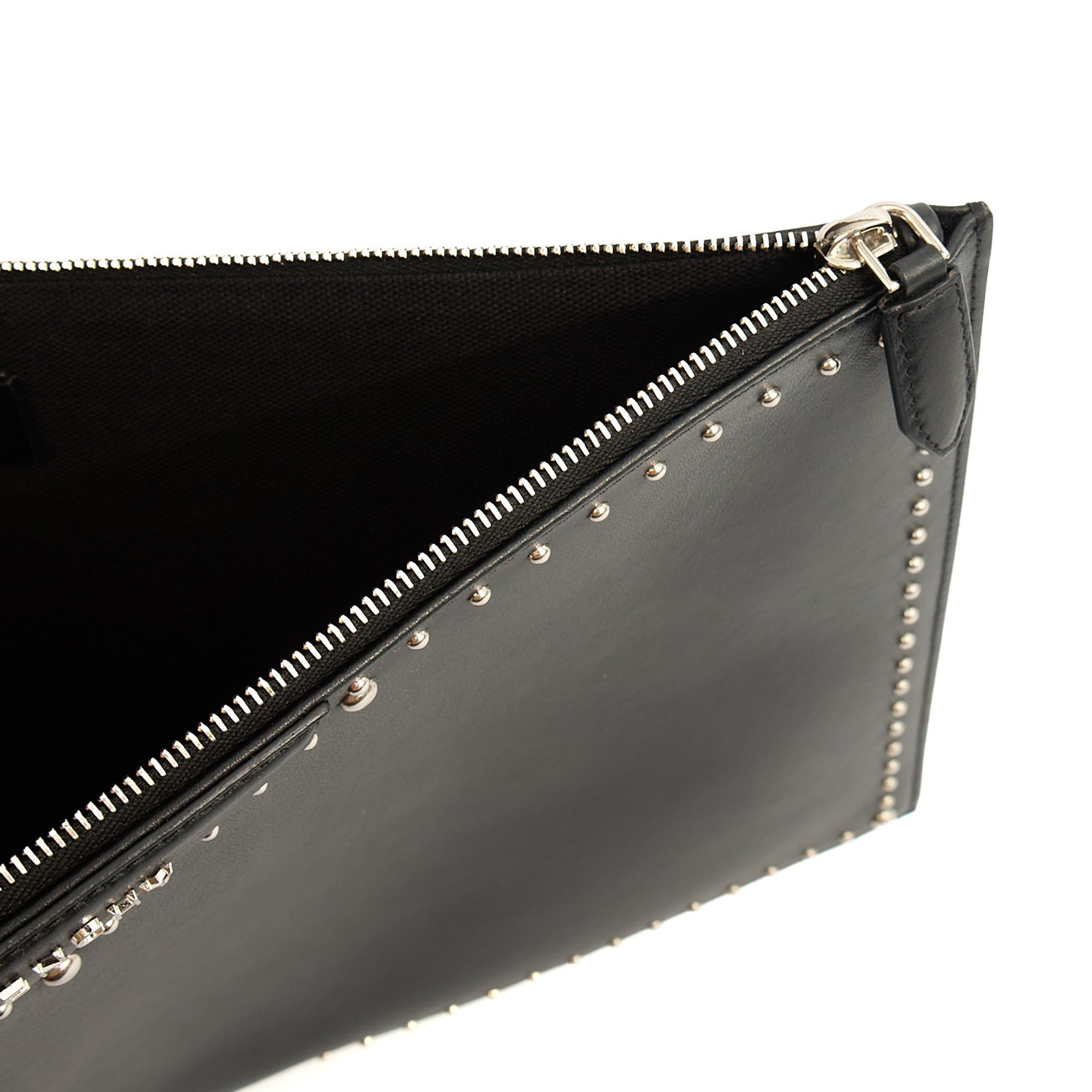 Givenchy Clutch Zip Pouch in Black, Box Calfskin — Detail View