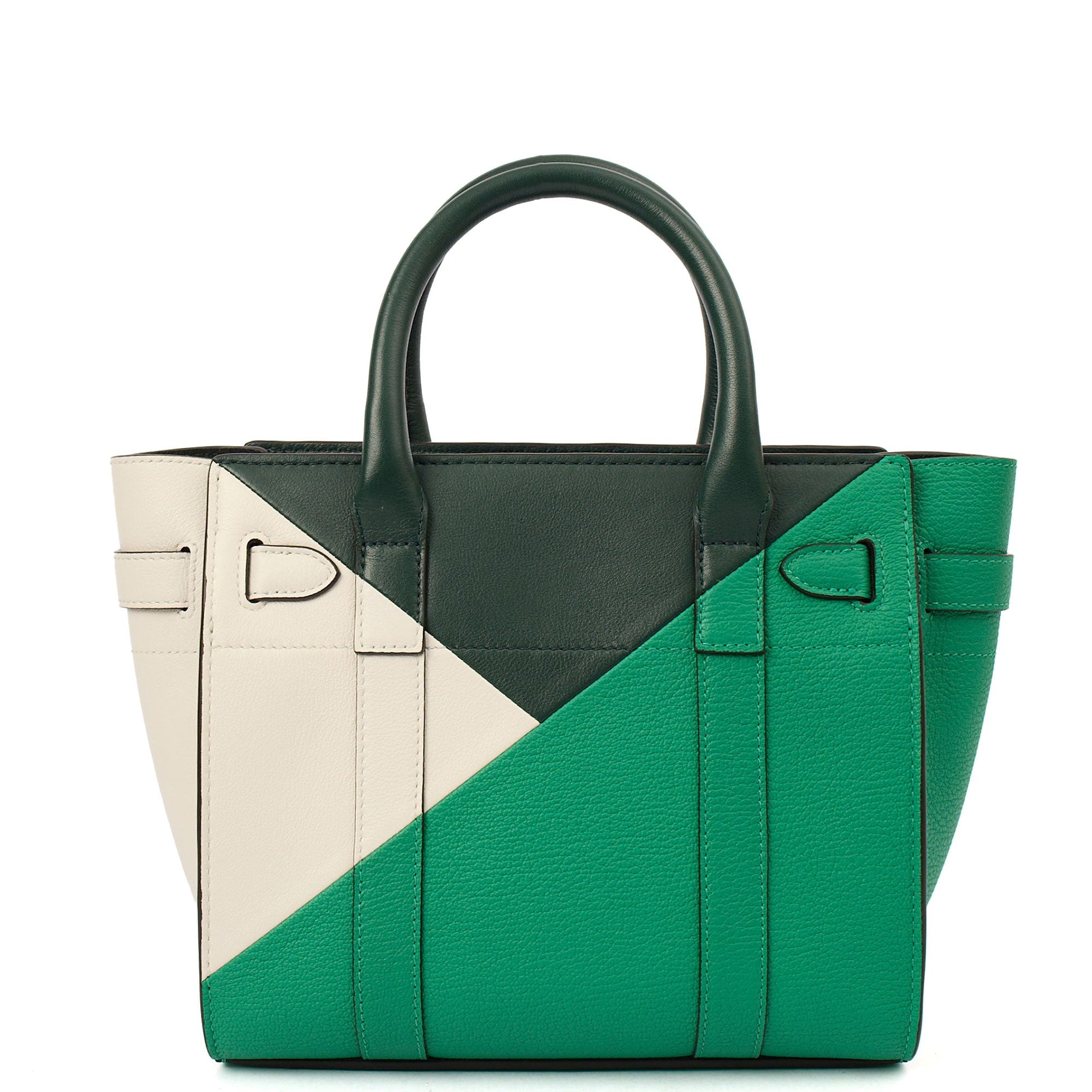 Mulberry Tote Zipped Bayswater - Small in Green, Leather — Top View
