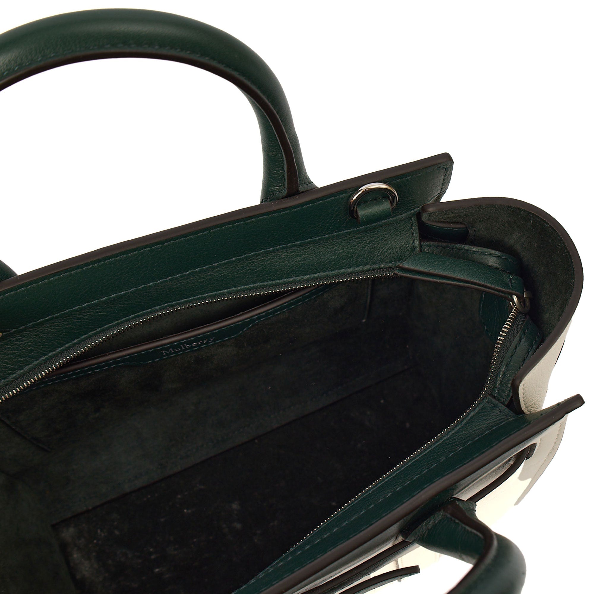 Mulberry Tote Zipped Bayswater - Small in Green, Leather — Lifestyle View