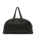 Chanel Tote Luxe Ligne Tote in Black, Lambskin Leather — Front View
