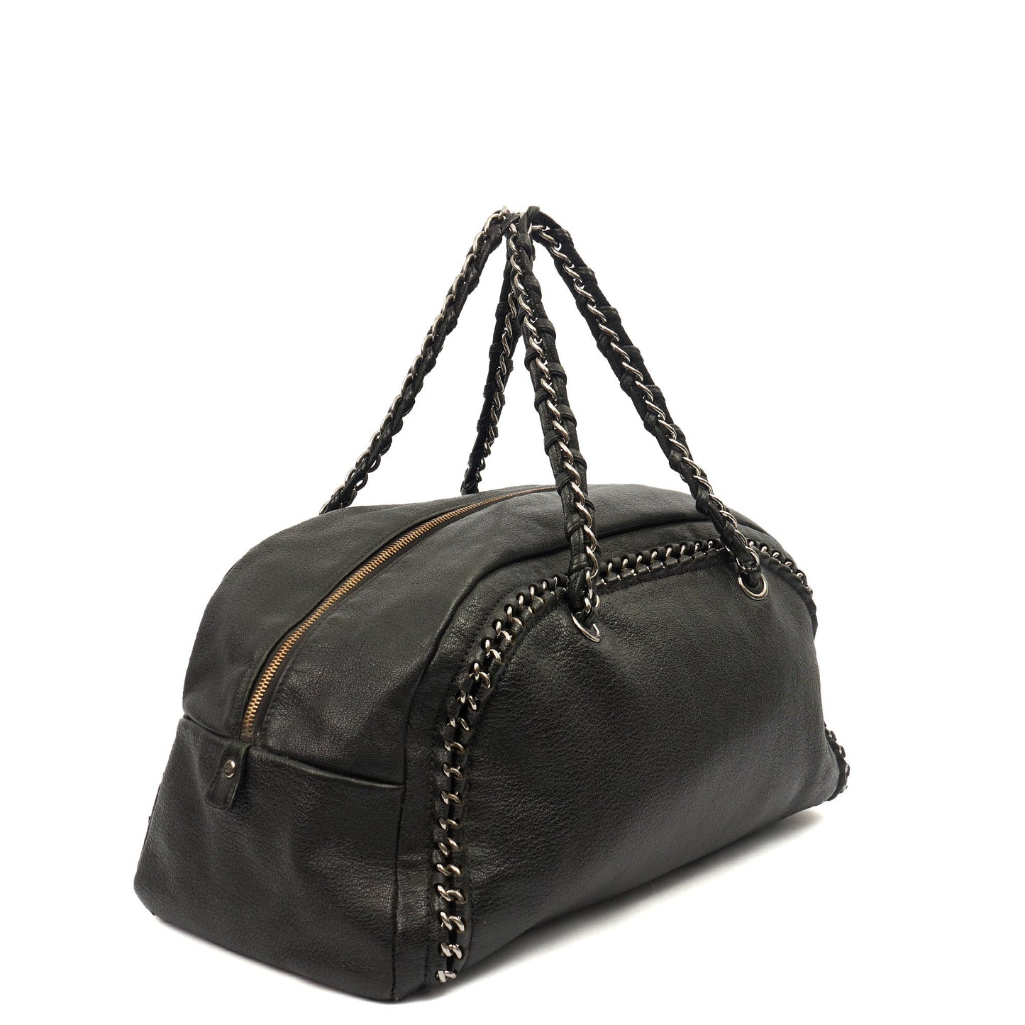 Chanel Tote Luxe Ligne Tote in Black, Lambskin Leather — Top View