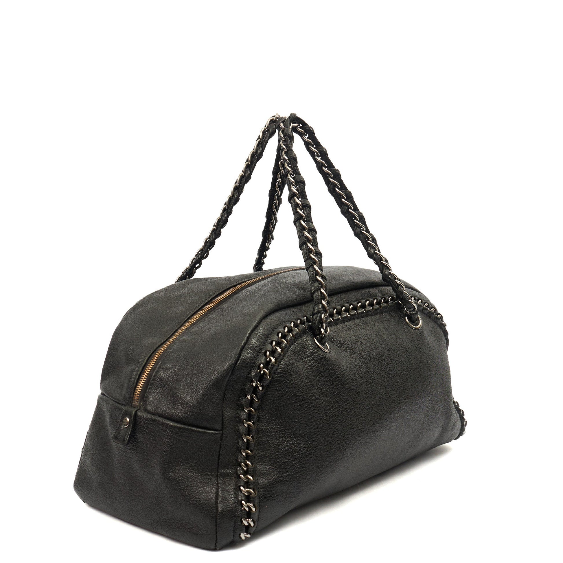 Chanel Tote Luxe Ligne Tote in Black, Lambskin Leather — Top View