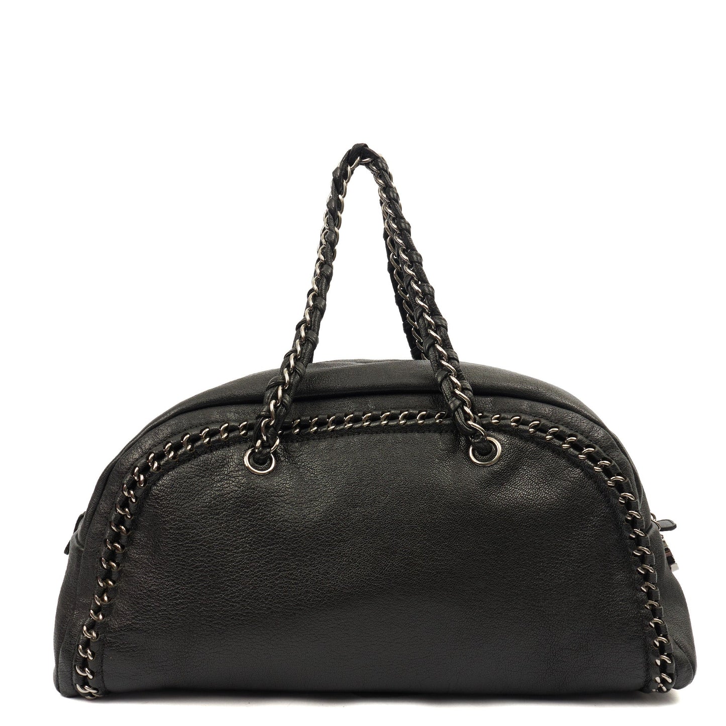 Chanel Tote Luxe Ligne Tote in Black, Lambskin Leather — Detail View