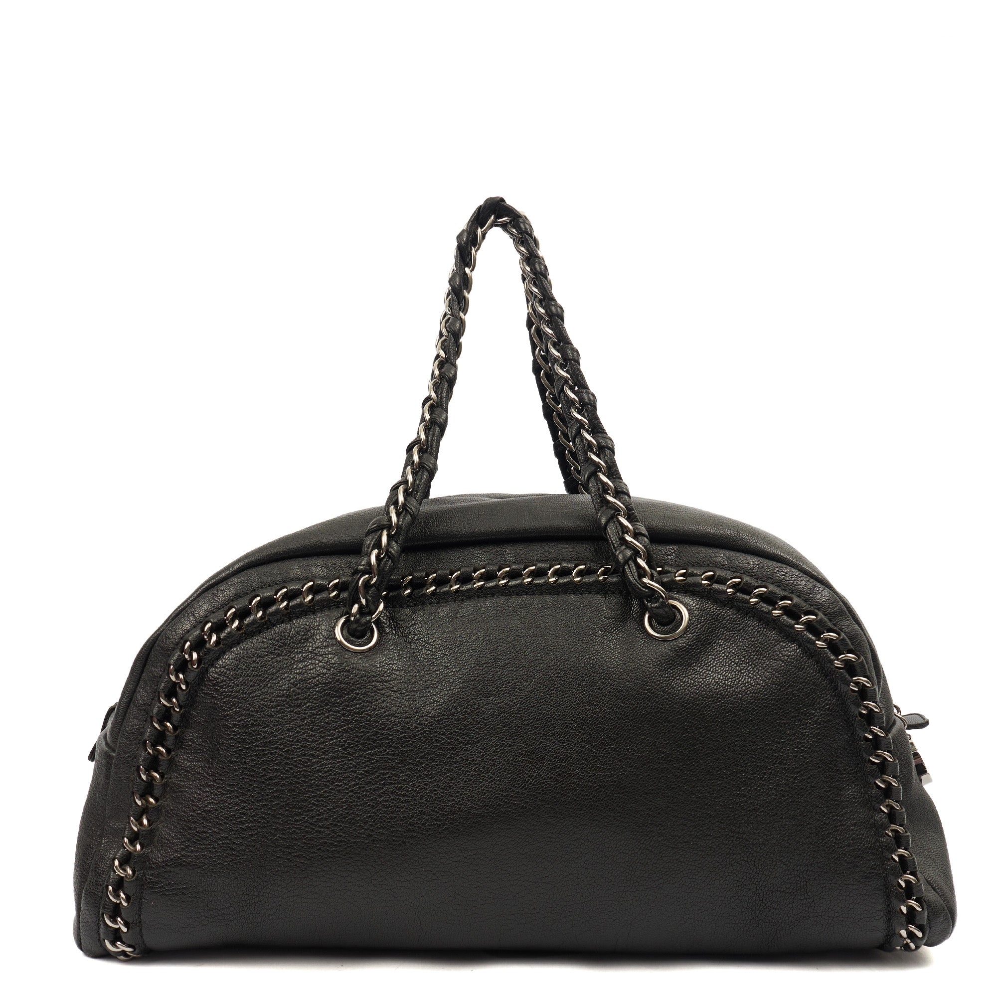 Chanel Tote Luxe Ligne Tote in Black, Lambskin Leather — Detail View