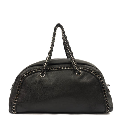 Chanel Tote Luxe Ligne Tote in Black, Lambskin Leather — Detail View