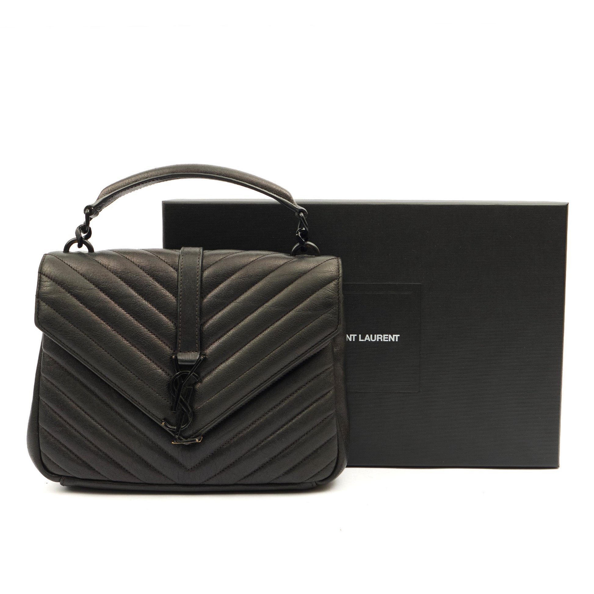 Saint Laurent Cross Body College - Medium in Black, Leather — Alternate View 13