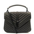 Saint Laurent Cross Body College - Medium in Black, Leather — Front View