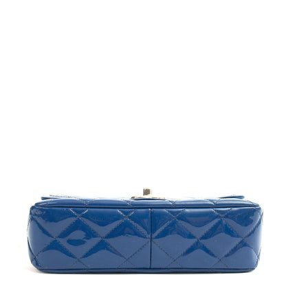 Chanel Shoulder Bag Classic Single Flap - Small in Blue, Patent Leather — Alternate View 28
