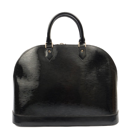 Louis Vuitton Tote Alma GM in Black, Epi Leather — Back View