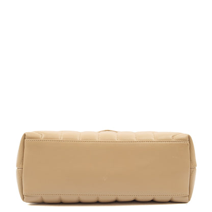 Saint Laurent Shoulder Bag Lou Lou - Small in Neutral, Calfskin Leather — Alternate View 10